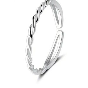 NEW Minimalist Twist Band Ring‎ 925 Sterling Silver